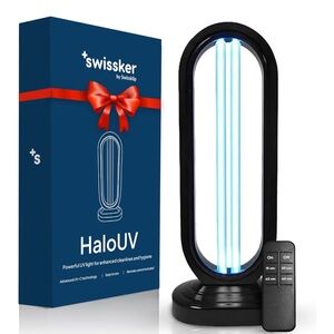 HaloUV Swissker by Swissklip Home Disinfection Device With Remote And Extra Bulb